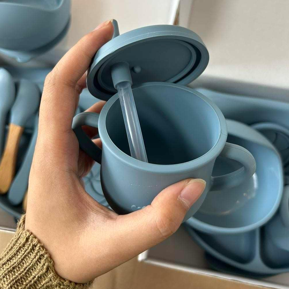 Juego De Vajilla Para Bebes Con Antideslizantes En Silicona