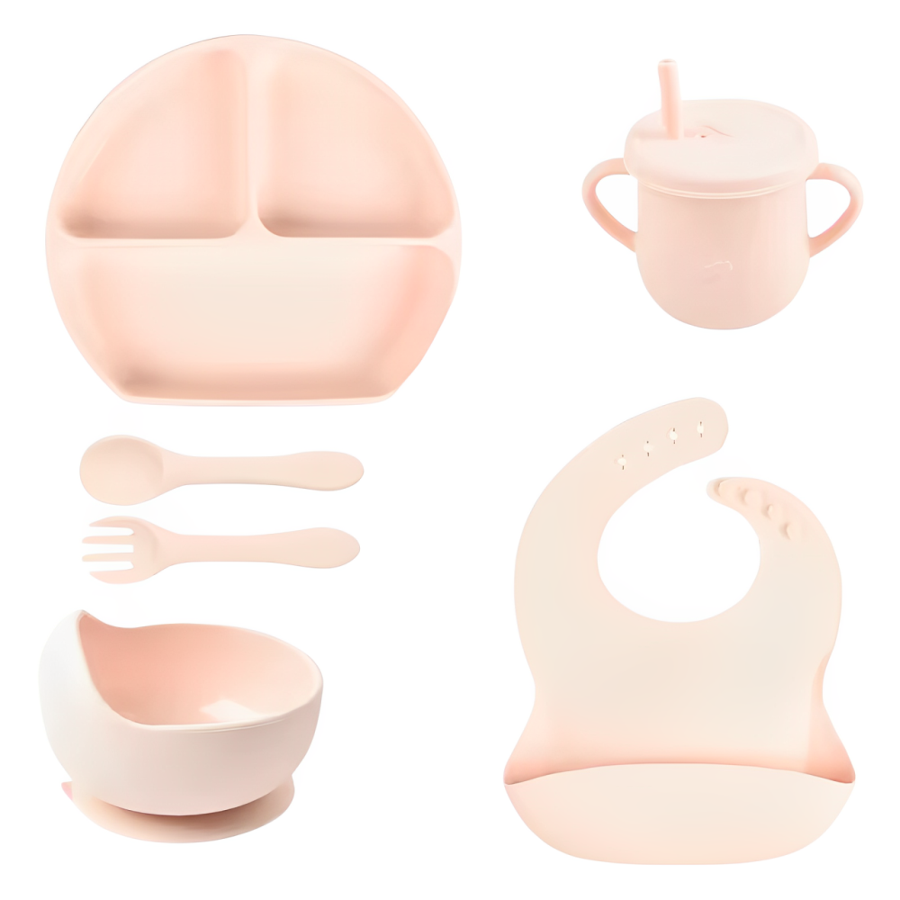 Juego De Vajilla Para Bebes Con Antideslizantes En Silicona