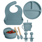 Juego Vajilla Bebes Antideslizantes Silicona 8pcs Ergonómico