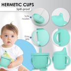 Juego Vajilla Bebes Antideslizantes Silicona 8pcs Ergonómico