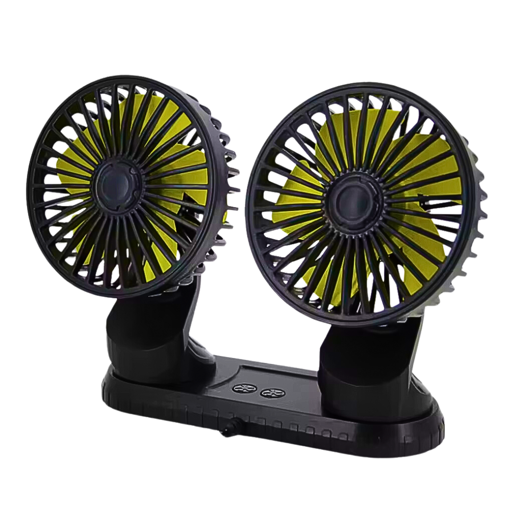 🌬️✨Ventilador Doble Para Carro Y Oficina Graduable Conexion Usb🚗🏠💼
