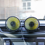 🌬️✨Ventilador Doble Para Carro Y Oficina Graduable Conexion Usb🚗🏠💼