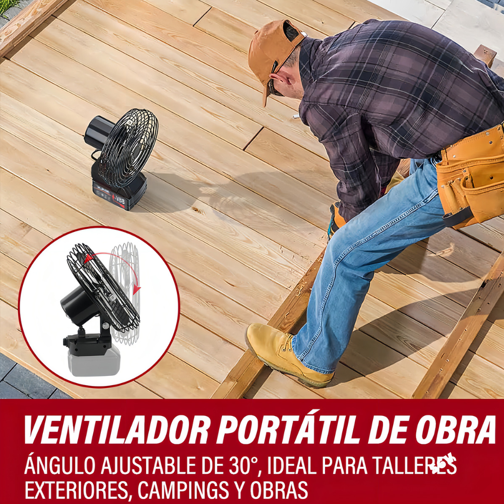 Aire Ventilador Abanico Doble Bateria Inalambrico 56v