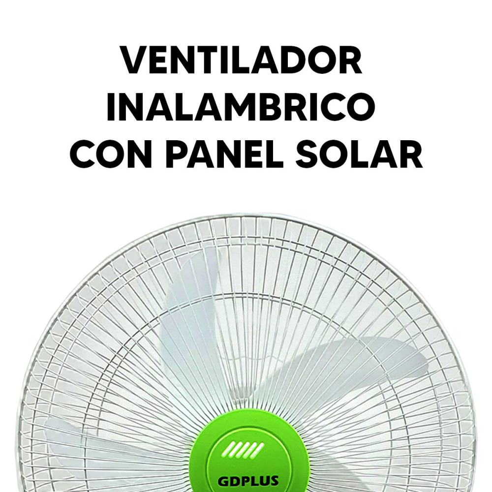 Ventilador Recargable Panel Solar Bombillos Led Usb