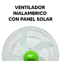 Thumbnail for Ventilador Recargable Panel Solar Bombillos Led Usb