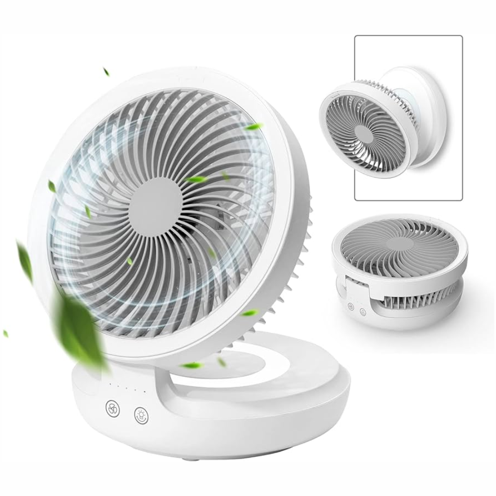 🌬️Ventilador Portatil Recargable Inalambrico 4 Velocidades Led🔋🌀