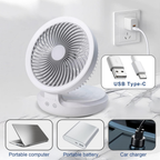 🌬️Ventilador Portatil Recargable Inalambrico 4 Velocidades Led🔋🌀