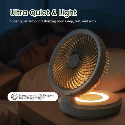 🌬️Ventilador Portatil Recargable Inalambrico 4 Velocidades Led🔋🌀