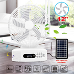 Ventilador Portátil Solar Radio Lámpara Led Convertidor 9v