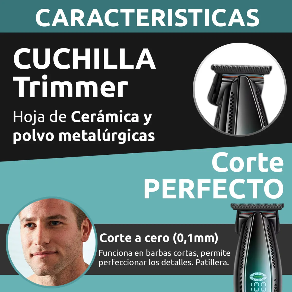 Máquina Patillera VGR V-992 Inalámbrica 9000RPM Profesional