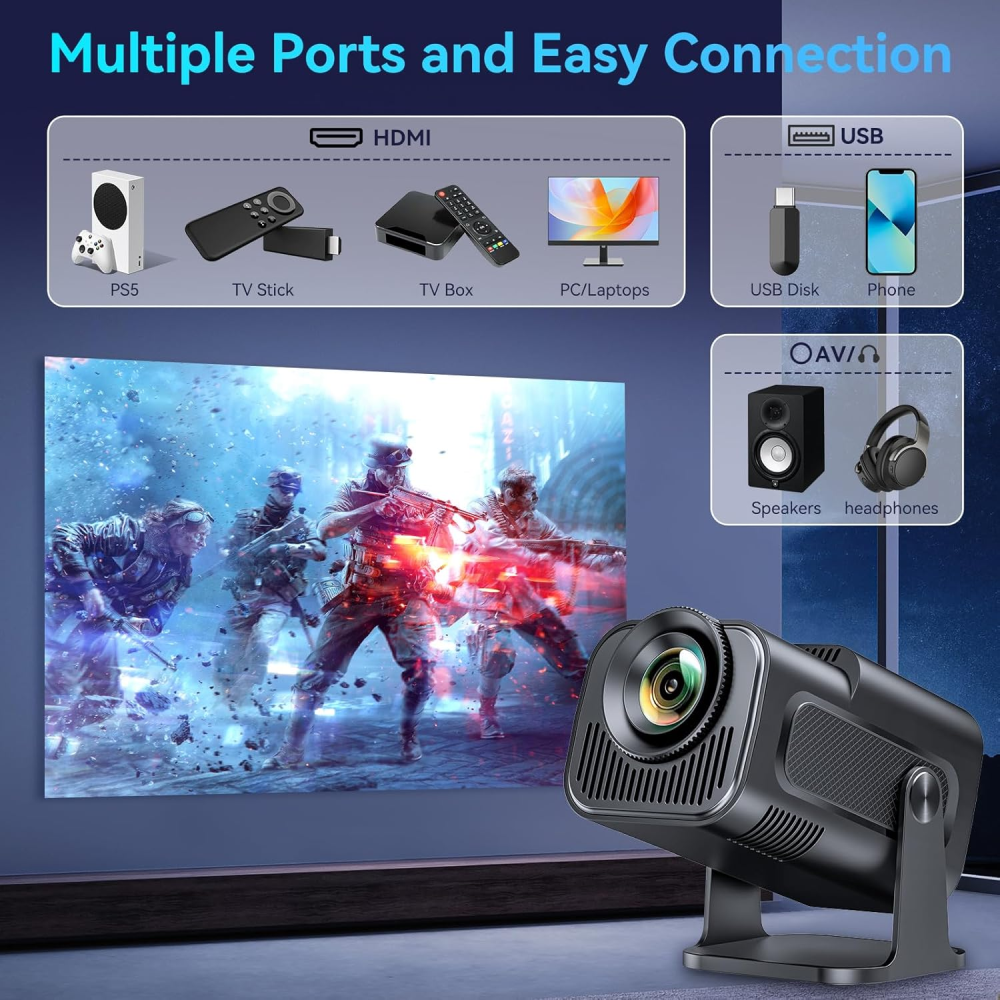 Video Beam Proyector Hy320 Wifi Bluetooth Telon 84 Pulgadas