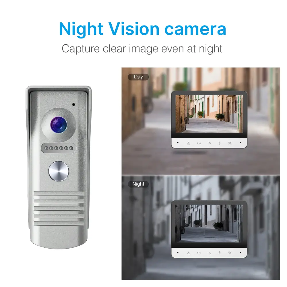 Timbre Inteligente Video Portero Visión Nocturna Pantalla 7