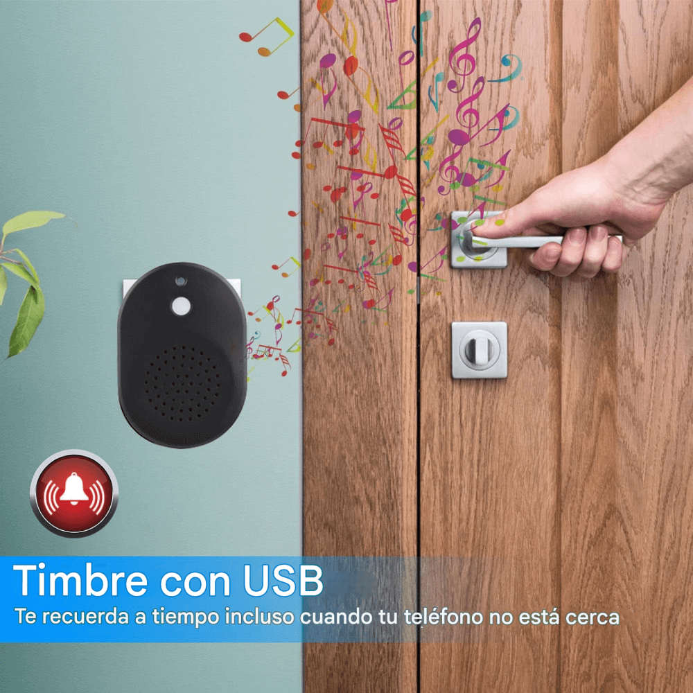 Kit Video Portero Impermeable Recargable Timbre Wifi U8