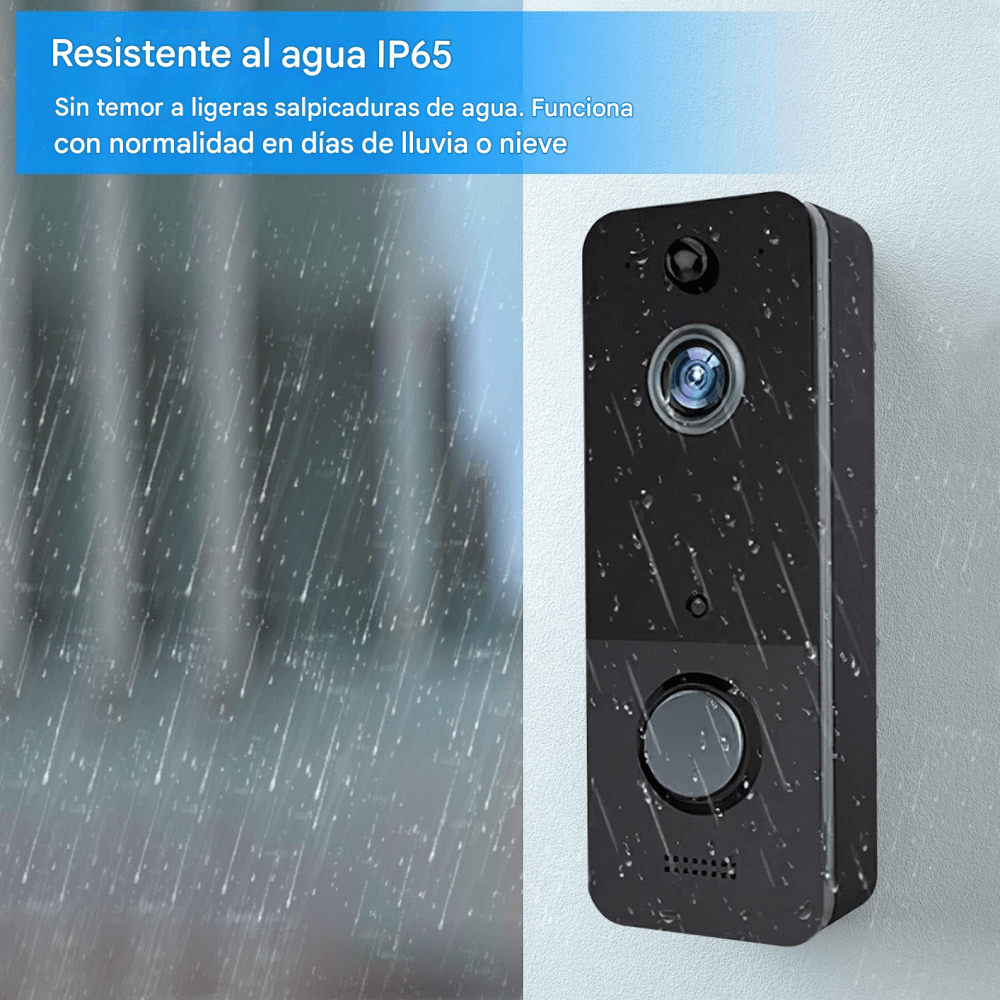 Kit Video Portero Impermeable Recargable Timbre Wifi U8