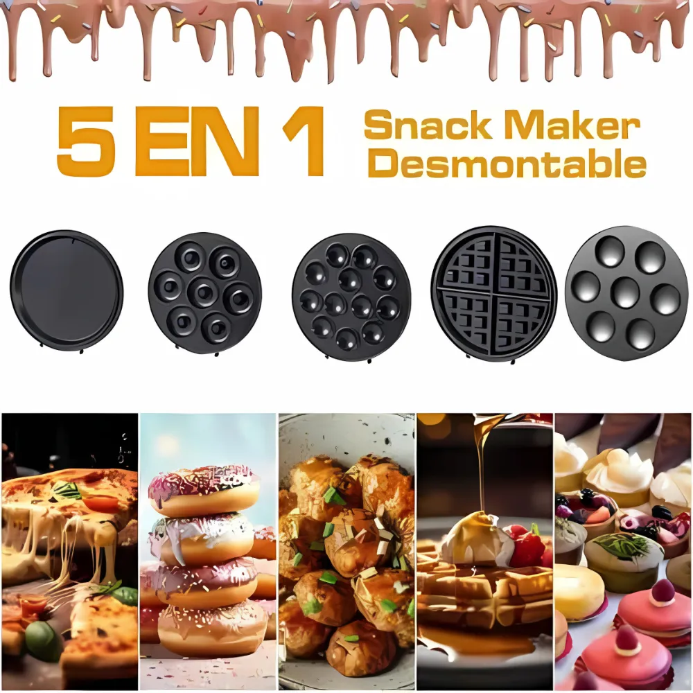 Waflera Eléctrica Sokany 5 En 1 Donas Muffins Hotcakes 110V