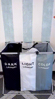 🧺💫Organizador De Ropa Sucia: Cesta Clasificadora Por Colores🎨