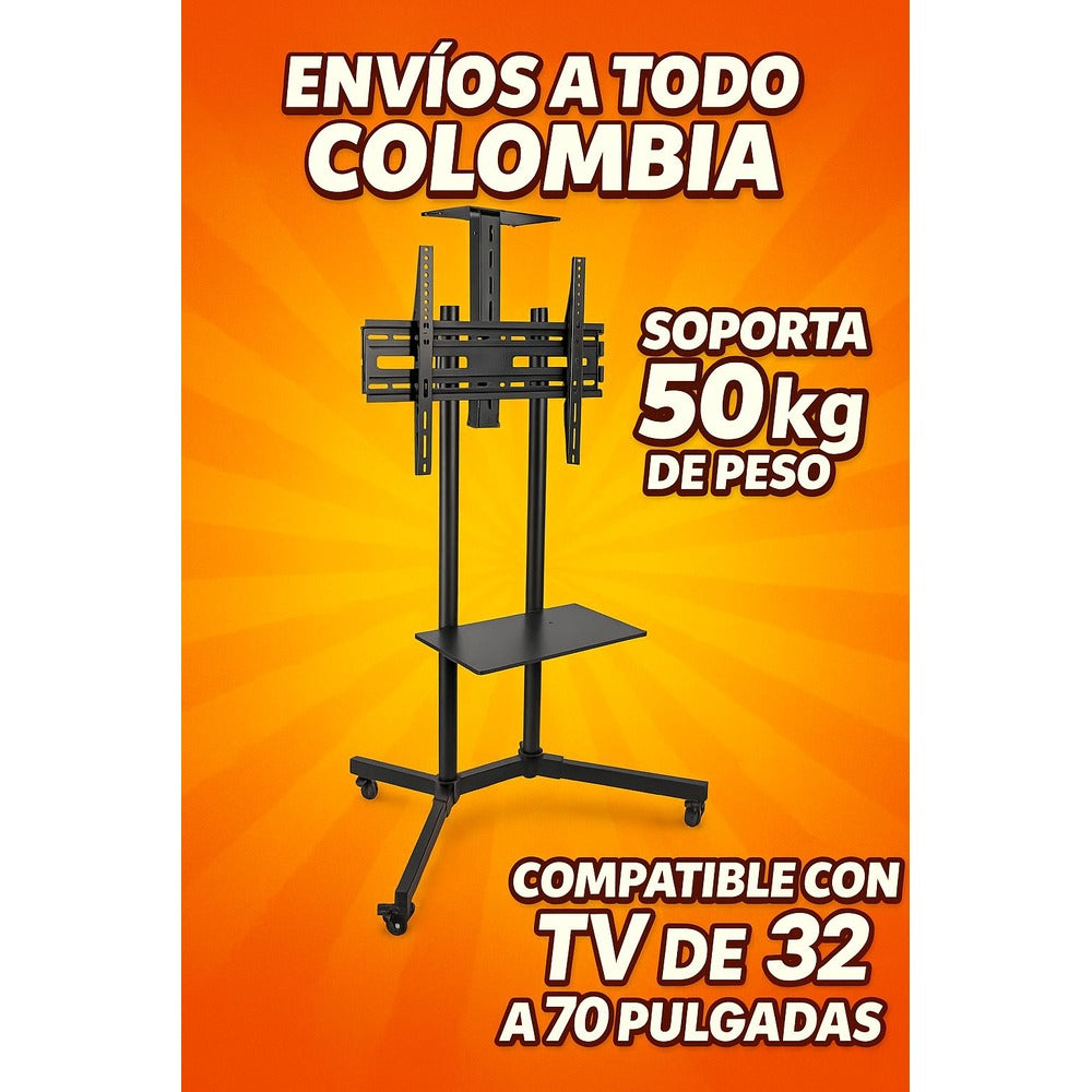 Soporte Para Tv Pedestal Móvil Con Ruedas Para Tv 32 A 70 A1500