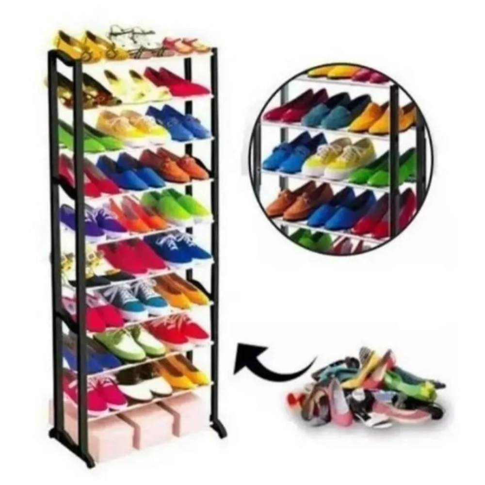 👟🧼Zapatero Organizador De 10 Niveles 30 Pares🧠✨