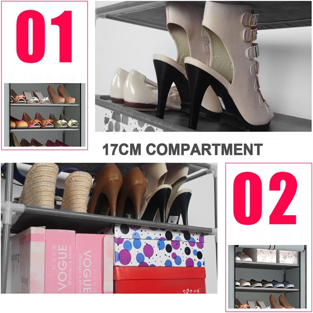 🥿👟Zapatero 9 Niveles Con Forro De Tela Tubos Metálicos👠👞