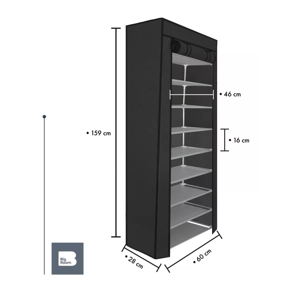 🥿👟Zapatero 9 Niveles Con Forro De Tela Tubos Metálicos👠👞