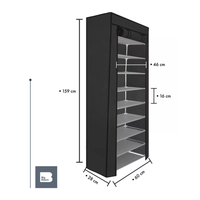 Thumbnail for 🥿👟Zapatero 9 Niveles Con Forro De Tela Tubos Metálicos👠👞