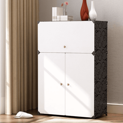 Zapatero Organizador Gabinete Moderno 18 Pares Con Puertas