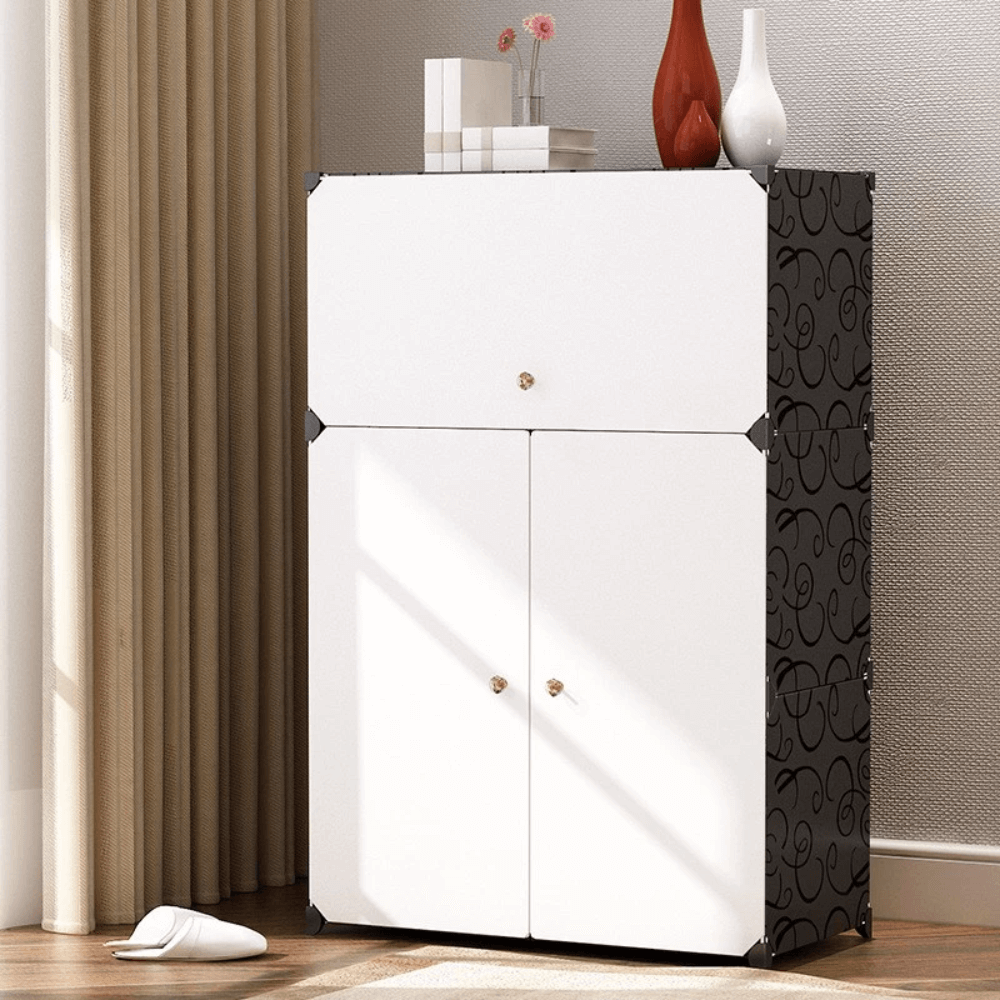 Zapatero Organizador Gabinete Moderno 18 Pares Con Puertas