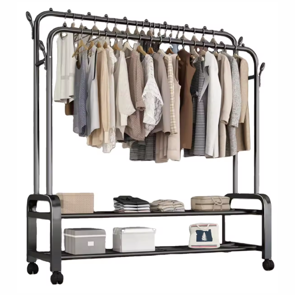 Perchero Zapatero Doble Alta Resistencia  60Kg Con Ruedas