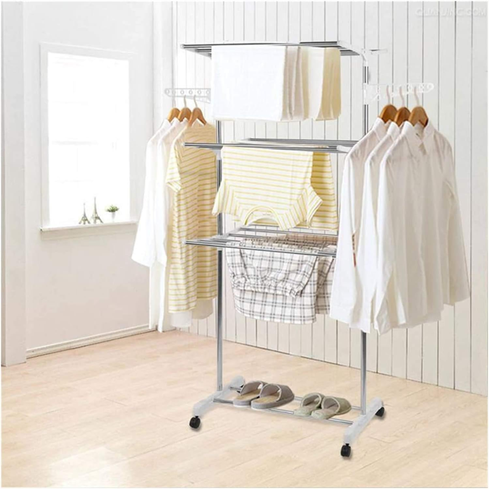 🧺✅Perchero Organizador De Ropa 2 Niveles Hanger🛡️🧺