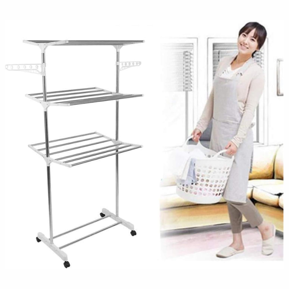 🧺✅Perchero Organizador De Ropa 2 Niveles Hanger🛡️🧺