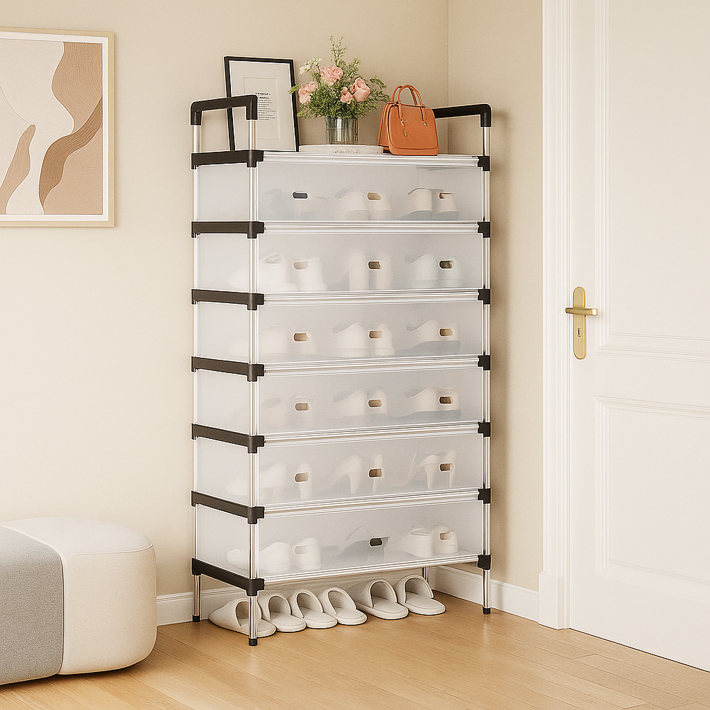 Organizador Zapatos 7 Niveles Antipolvo Fácil de Armar Hogar