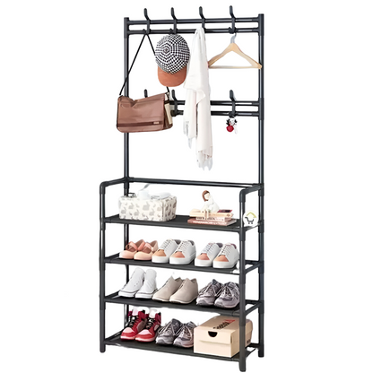 🧥👟Perchero Multifuncional Con Zapatero 5 Niveles 153x60 Cm🧤👞