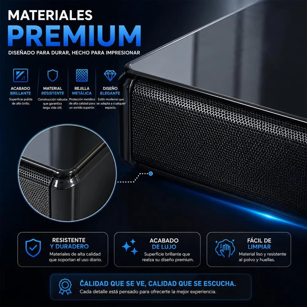 Barra Sonido Teatro En Casa 2.1 Subwoofer Bluetooth Con Bajos Profundos Cine En Casa