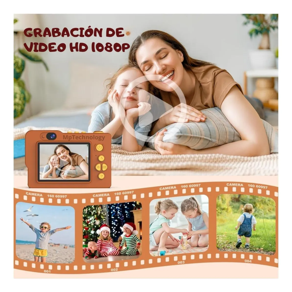 Camara Digital Niños Tipo Lego Figuras Armable 48px 1080p