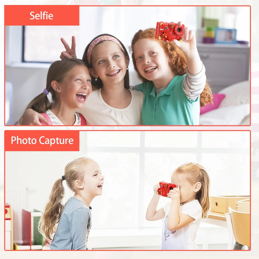 Camara Digital Niños Tipo Lego Figuras Armable 48px 1080p