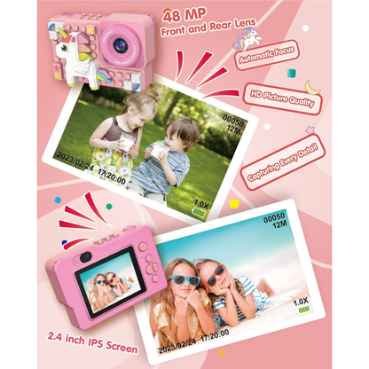 Camara Digital Niños Tipo Lego Figuras Armable 48px 1080p