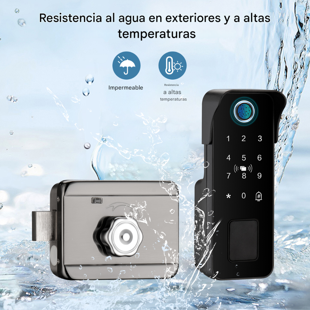 Cerradura Inteligente Wifi Tuya Smart Huella Exteriores Ip65
