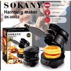 🍔Sandwichera Eléctrica 600W 110V-220V Antiadherente para Hamburguesas🔥