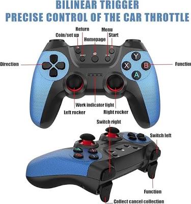 Set De 2 Controles Inalámbricos 2.4G Para Pc, Android, Tv Box Y Ps3 Joystick Con Vibración