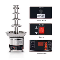 Thumbnail for Fuente De Chocolate Industrial 5 Niveles En Acero 304 150w