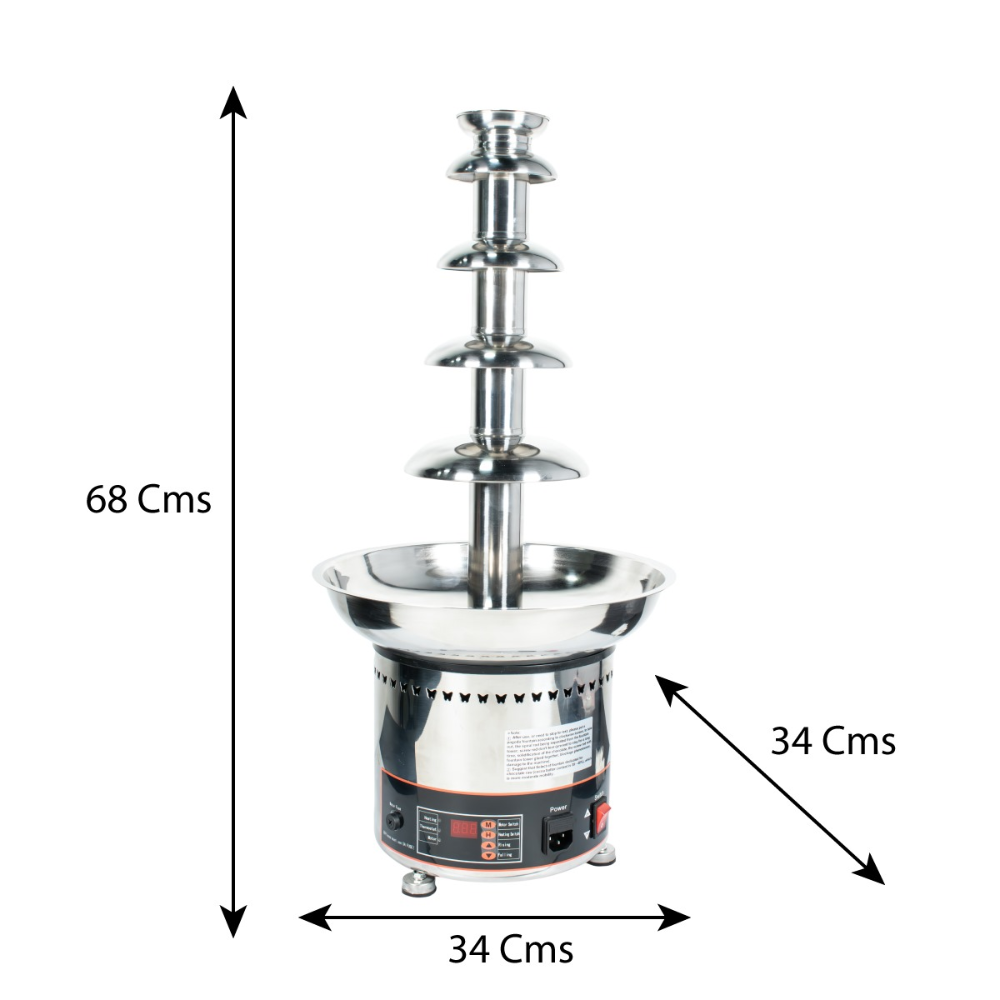Fuente De Chocolate Industrial 5 Niveles En Acero 304 150w