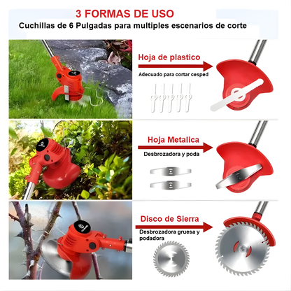 Guadaña Podadora Cortadora Césped Eléctrica 56v Bateria