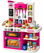 Cocina infantil C4506 fucsia con horno y accesorios, vista frontal