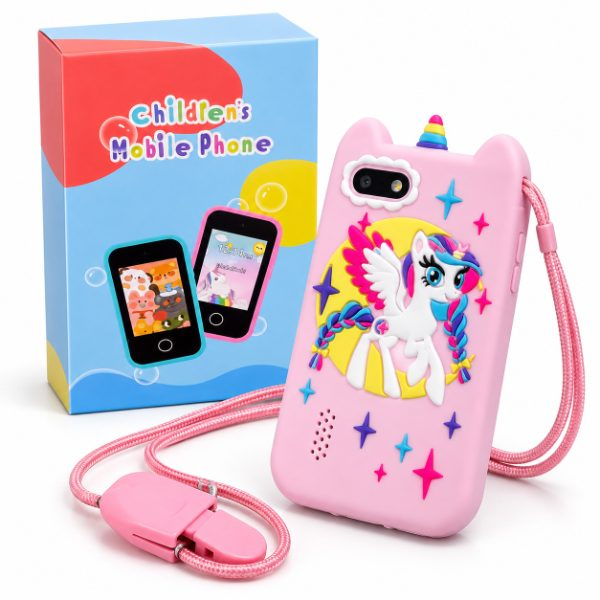 Foto original del celular juguete PP-1 con diseño de unicornio