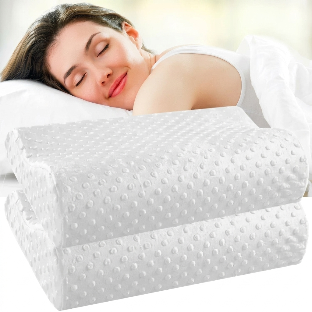 Almohada Aloe Vera Con Funda De Puntos Memory Foam