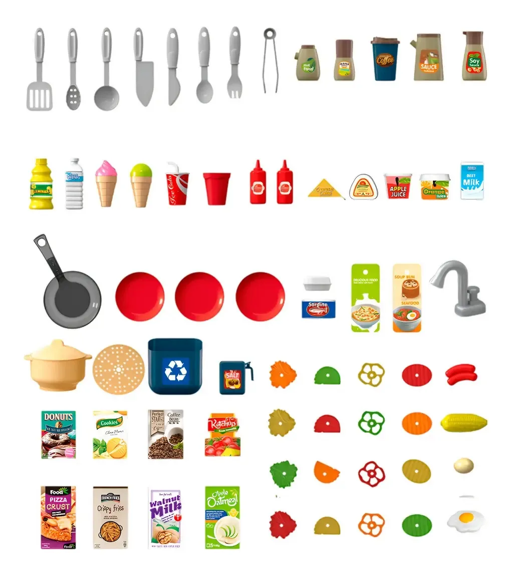 Utensilios y accesorios de juguete para cocina infantil