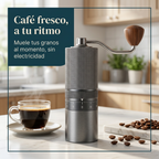 Molinillo manual M1 en cocina luminosa para moler café fresco sin electricidad