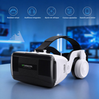 Fotografía de referencia de gafas VR SHINECON con audífonos integrados y ajustes