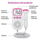 Monitor Frecuencia Doppler Fetal Cardíaco Bebés Ultrasonido