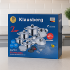 Juego Ollas Acero Quirúrgico Klausberg 21 Piezas Inducción